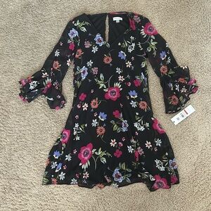 Women’s black floral dress